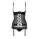 Корсет з відкритими грудьми Passion Exclusive NORTH CORSET XXL/XXXL, black, пажі, трусики, шнурівка 101191 фото 5