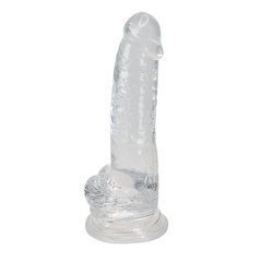 Прозорий фалоімітатор Alive Jelly Dildo Torrent, ТПЕ, присоска, діаметр 4.5см, довжина 20,6см 103298 фото