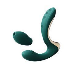 Вібратор-пульсатор з вакуумною насадкою Zalo &ndash; Talis G-Spot PulseWave Vibrator Turquoise Green 109880 фото