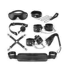 Набір Liebe Seele Temptation Bondage 8pcs Kit, фіксатори, нашийник з повідцем, кляп, флогер, маска 107513 фото