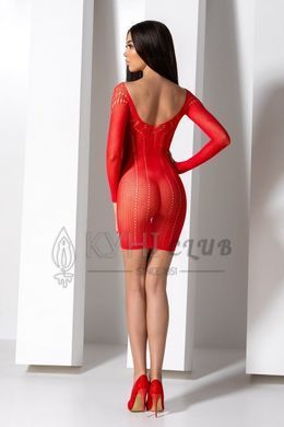 Напівпрозора мінісукня Passion BS101 One Size, red, рукави-мітенки 106962 фото