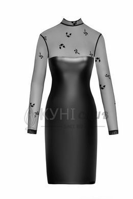 Платье Noir Handmade F310 Sublime, XXL, black, миди, мокрый эффект, верх &mdash; сетка, длинный рукав 108299 фото