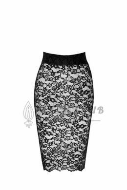 Спідниця Noir Handmade F302 Ambivalence, L, black, мереживо, довжина за коліна, шнурівка ззаду 108249 фото