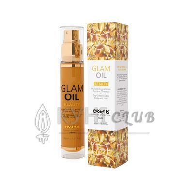 Олія для тіла з блиском EXSENS Glam Oil 50мл, з мигдальною олією, без парабенів і феноксіетанолу 101947 фото
