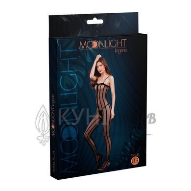 Прозорий бодістокінг Moonlight Model 03 XS-L Black, з доступом 106165 фото