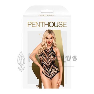 Боді з геометричним орнаментом Penthouse - Go Hotter Black S/L 103198 фото