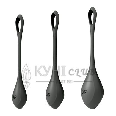 Набір йоні намистин Satisfyer Yoni Power 2 Black, діаметр 2-2,5-3см, маса 22-44-73 г 103449 фото