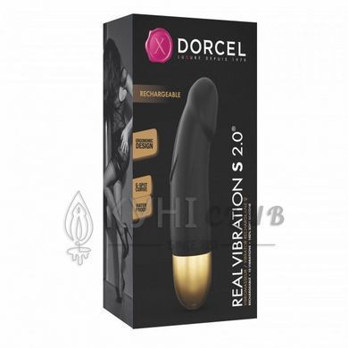 Вібратор Dorcel Real Vibration S Gold 2.0, діаметр 3,7см, перезаряджуваний, для точки G 100122 фото