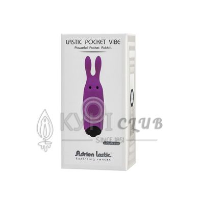 Вибропуля Adrien Lastic Pocket Vibe Rabbit Purple со стимулирующими ушками 101384 фото