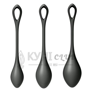 Набір йоні намистин Satisfyer Yoni Power 2 Black, діаметр 2-2,5-3см, маса 22-44-73 г 103449 фото