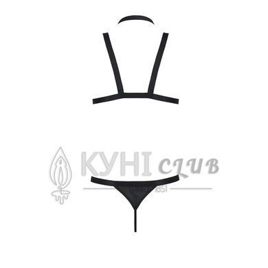 Комплект чоловічої білизни зі стреп Passion 039 SET ANDREW L/XL Black, стринги, шлейки 105565 фото