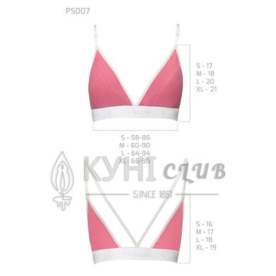 Спортивний топ з подвійними бретелями Passion PS007 TOP L, pink 102266 фото