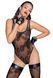 Боді Noir Handmade F242 Tulle body with patterned flock embroidery, S 108149 фото 1