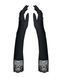 Високі рукавички з каменями та мереживом Obsessive Miamor gloves, black 105694 фото 1