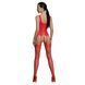 Бодістокінг Passion ECO BS007 red, з доступом, силуетний малюнок, імітація підв&rsquo;язок 105001 фото 2