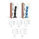 Насадка для страпона Strap-On-Me Dildo Plug Balls Blue Metallic L 107016 фото 4