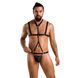 Комплект чоловічої білизни зі стреп Passion 039 SET ANDREW L/XL Black, стринги, шлейки 105565 фото 3