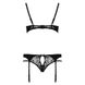 Комплект білизни Passion PAULINE SET L/XL, black, стрепи, ліф, стрінги і пояс для панчох 109518 фото 7