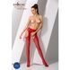Колготки-бодістокінги з відкритим доступом Passion S017 One Size, Red, імітація панчіх та пояса 100804 фото 2