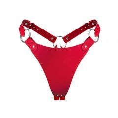 Трусики з натуральної шкіри Feral Feelings - String Bikini Red 107442 фото