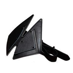 Маска на очі LOCKINK Vixen Blindfold, чорна, натуральна шкіра, регульований обсяг 110014 фото