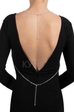 Сріблястий ланцюжок для бюста Bijoux Pour Toi &ndash; Elena Silver зі стразами 103978 фото