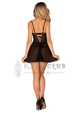 Эротический комплект Obsessive Chemeris babydoll & thong M/L, пеньюар и стринги 107770 фото