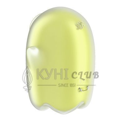 Вакуумний кліторальний стимулятор з вібрацією Satisfyer Glowing Ghost Yellow, світиться в темряві 109620 фото
