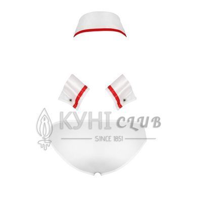 Комплект эротического мужского белья Passion 037 GREGORY S/M White, трусы, воротник, манжеты 105560 фото