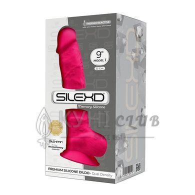 Фалоімітатор SilexD Tomas Pink (MODEL 1 size 9in), двошаровий, силікон+Silexpan, діаметр 4,9см 102854 фото