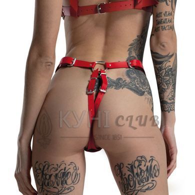 Трусики з натуральної шкіри Feral Feelings - String Bikini Red 107442 фото