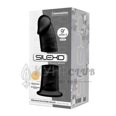 Фаллоимитатор SilexD Oscar Black (MODEL 2 size 9in), двухслойный, силикон+Silexpan, диаметр 5,4см 107962 фото
