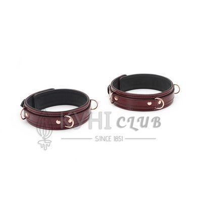 Фиксаторы для бедер Liebe Seele Wine Red Thigh Cuffs L Size, натуральная кожа 107457 фото