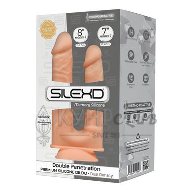 Фаллоимитатор двойной SilexD Double Gusto Flesh (Model 1 size 8" & 7"), двухслойный, силикон + Silex 103904 фото