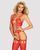 Бодистокинг Obsessive Bodystocking G313 S/M/L red, шнуровка, геометрический декор 105222 фото