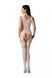 Бодістокінг з плетінням на грудях Passion BS099 One Size, white, відкритий доступ, імітація підв&rsquo;язо 106957 фото 2