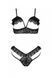 Еротичний комплект Passion DOLLY SET, XXL/XXXL, black, з відкритими чашками 107713 фото 3