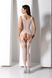 Бодістокінг з плетінням на грудях Passion BS099 One Size, white, відкритий доступ, імітація підв&rsquo;язо 106957 фото 9