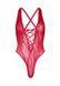 Мереживне боді Leg Avenue Floral lace thong teddy Red, шнурівка на грудях, one size 105978 фото 4