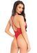 Мереживне боді Leg Avenue Floral lace thong teddy Red, шнурівка на грудях, one size 105978 фото 2