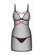 Пеньюар Obsessive Novenes chemise & thong, M/L, облегающий, прозрачный, со стрепами, стринги в компл 109675 фото 4