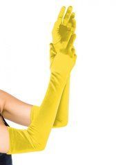 Довгі атласні рукавички Leg Avenue Extra Long Satin Gloves, One Size, жовті 107103 фото