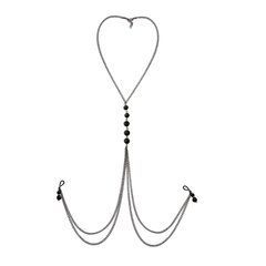 Прикраса на груди з натуральним камінням Art of Sex - Nipple clamps Lava 107874 фото