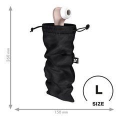 Мішечок для секс-іграшок Satisfyer Treasure Bag L, чорний, на шнурку 109626 фото