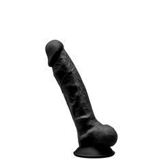 Фалоімітатор SilexD Johnny Black (MODEL 1 size 7in), двошаровий, силікон+Silexpan, діаметр 3,8см 108844 фото