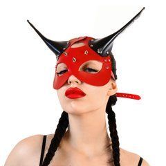 Кожаная маска Art of Sex - Lucifer Red&Black 107831 фото