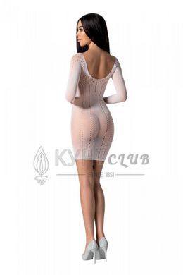 Напівпрозора мінісукня Passion BS101 One Size, white, рукава-мітенки 106963 фото