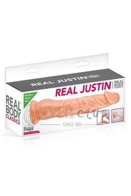 Фаллоимитатор Real Body - Real Justin Flesh, TPE, диаметр 4,2см 100916 фото