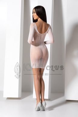 Напівпрозора мінісукня Passion BS101 One Size, white, рукава-мітенки 106963 фото