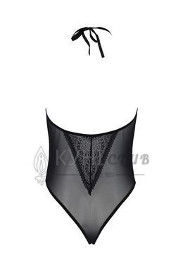 Боди Passion DROSERA BODY black, XXL/XXXL, высокие вырезы, верх на завязках 108494 фото
